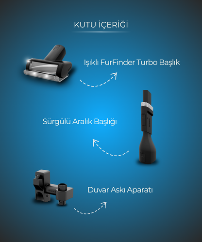 FurFinder Pro 2'si 1 Arada Kablosuz Dikey Süpürge