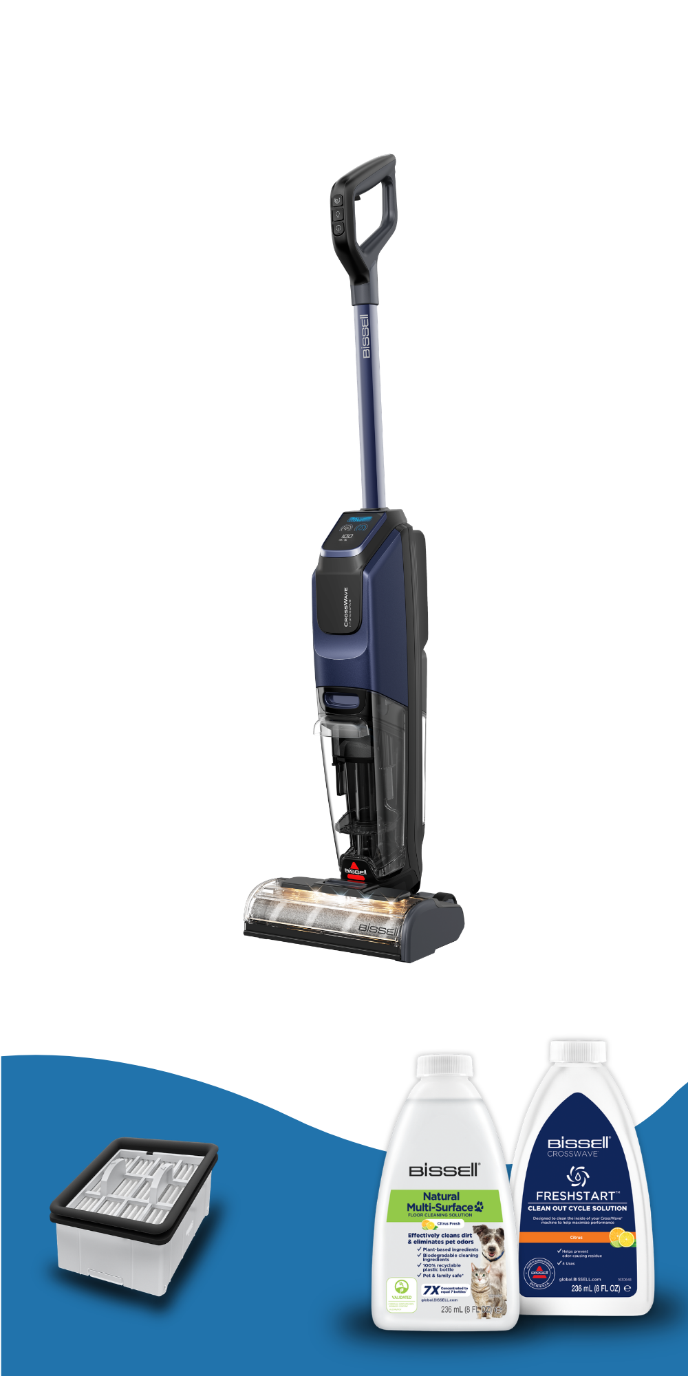 CrossWave HydroScrub Select Islak & Kuru Süpürme ve Silme Makinesi