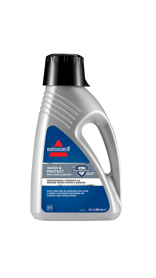 Wash&Protect Halı Yıkama ve Leke Çıkarma Makinelerine Uygun Leke Çıkarıcı ve Koku Giderici Profesyonel Deterjan (1,5 L)