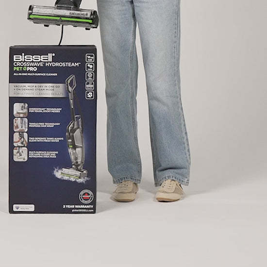 CrossWave HydroSteam Pet Pro Buharlı Dikey Islak & Kuru Süpürme ve Silme Makinesi